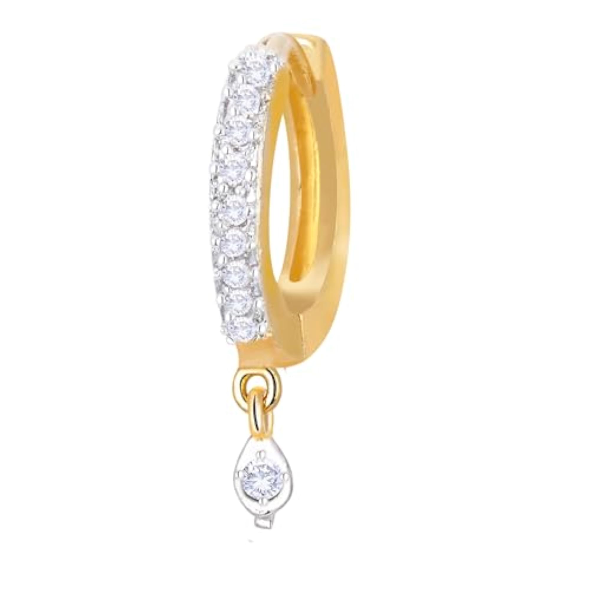 Gold-Plated CZ Hoop Earrings Jewellery For Women