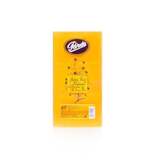 Pardo Jabón Natural con Alto Contenido en Glicerina, Aloe Vera y Miel – Limpieza Hidratante y Suave para Uso Diario – Pack 3 x 125 g