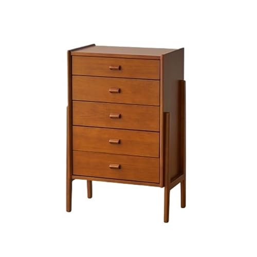 Cómoda moderna de madera con 5 cajones con orificios de aire y tiradores para salas de estar y dormitorios