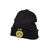  Borussia Dortmund BVB-Beanie (schwarz) für Kinder one Size