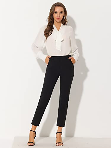 Allegra K Women's Work Dress Pants High Waisted Office Ankle Pants3