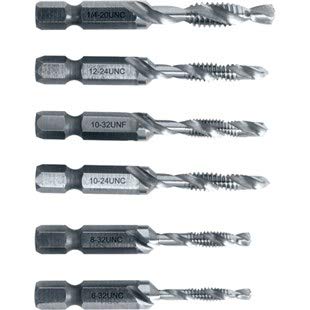 Greenlee Communications DTAPKIT 6-pc Drill/tap Set 6-32 to 1/4-20