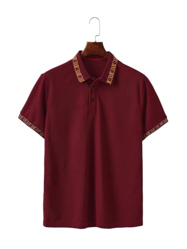 Image of GRECIILOOKS Tshirt for Man | Polycotton Regular Fit Half Sleeve Mens Tshirt | Polo Casual T Shirt for Man | Perfect for Golf, Travel & Outdoor Casual Look
