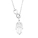 Produktbild Silver Mountain Damen Ketten Anhänger aus 925er Sterling silber, Unendlichkeit, Viel Glück, Hamsa Fatima Hand Halskette, 45,7cm