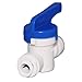 NeoFit - Shut-Off Valve Polypropylene - 1/4 x 1/4 Quick Connect - Quick Connect Tube Fittings, Leak-Free Inline Valve for RO Systems, Plumbing, Lab & Industrial Use