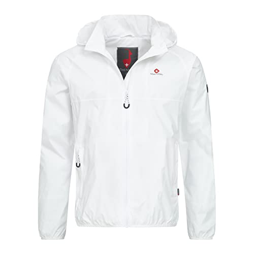 Höhenhorn Rigi Veste de pluie à capuche pour homme veste de pluie d’extérieur M Blanc Cover