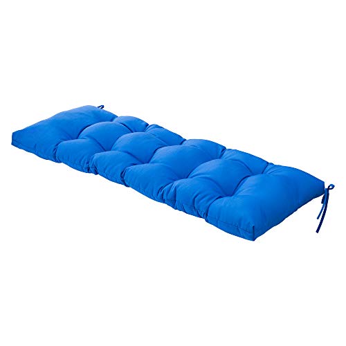 Image of QILLOWAY Outdoor Bench Cushion - 51x18x4 Inch Waterproof Patio Bench Cushion, Durable Bench Cushions for Outdoor Furniture, Replacement Outdoor Bench Cushions for Garden, Deck,Marine Blue