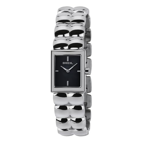 Breil Orologio DONNA TANGLE quadrante MONO-COLORE NERO movimento SOLO TEMPO - 2 LANCETTE QUARZO e BRACCIALE ACCIAIO ARGENTO TW1624