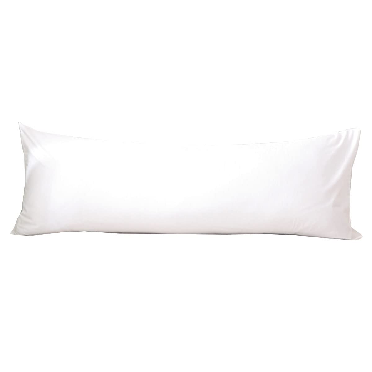 YANHOMY Body Pillow Cover Cotton Twill Long Pillow Case 20 x 54 inches with Hidden Zipper Closure Solid Soft Comfortable Removable Pillowcase (White)