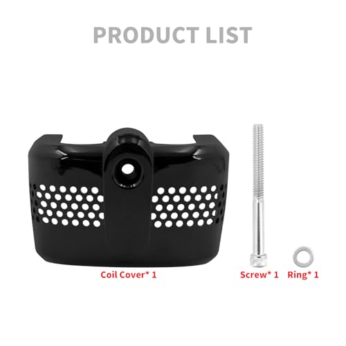 HDBUBALUS Motorrad-Spulenabdeckung, Zündspulenabdeckung, passend für Harley Softail Street Bob Breakout Low Rider S Heritage Classic ab 2018, komplett schwarz