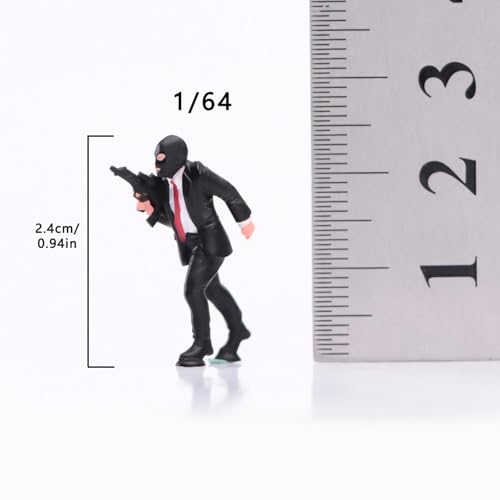 4 figuras miniatura escala 1:64 para dioramas miniatura 7