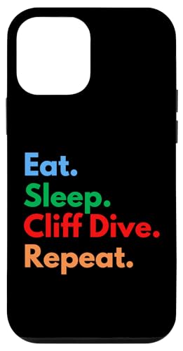 Eat Sleep Cliff Dive Repeat Cliff Dive Repeat for Cliff Divers and Lovers �X�}�z�P�[�X iPhone 12 mini �p