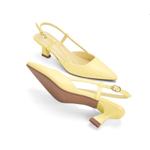 Pump Shoes Women Closed Toe Kitten Heels Pointed Toe Dressy Slingback Low Heels Sandals 2 Inch Wedding Evening Party Dress Shoes4