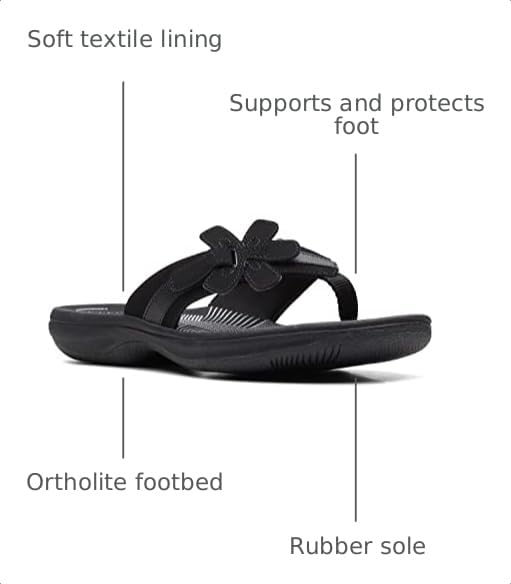 Image of Clarks Women's Brinkley Flora Cloudsteppers Flip-Flops