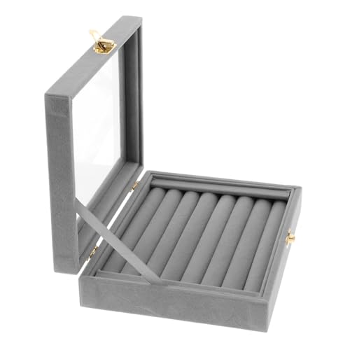 AOKWAWALIY Portagioie per cassettiera, porta scarpe, supporto per lavabo, cassettiera, gioielli, orecchini, valigetta organizzativa, grigio chiaro