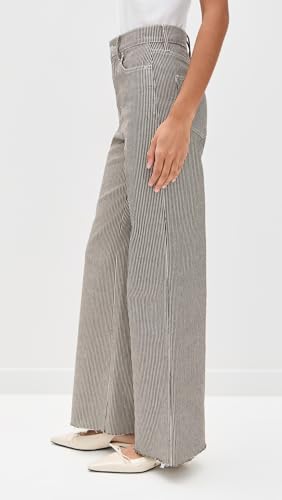 Taylor High Rise Wide Leg Jean in Cedar Stripe4