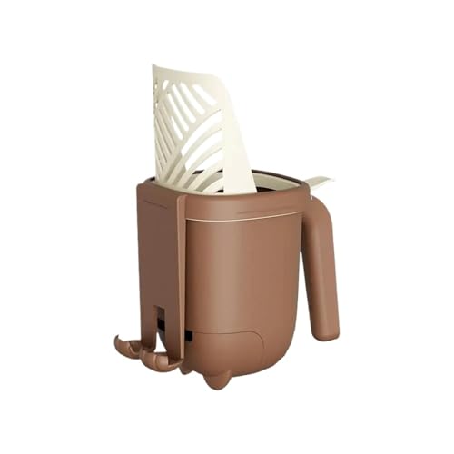 収納バケツと砂漏れ機能付き猫用トイレシャベル、セルフクリーニングポータブル猫用トイレボックス