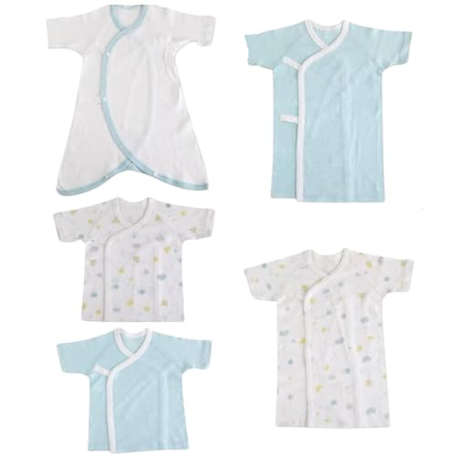 Image of POCKE] New Baby Newborn Cute Underwear Set 100% Cotton (4570068361697, Stars B (5 set), Cotton, 5, 19.7in to 23.6 in (50-60cm), 4570068361697)
