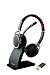Produktbild freeVoice Space Duo - Kabelloses Bluetooth Headset mit Mikrofon für Büro oder unterwegs [Microsoft Teams kompatibel] Noise Cancelling, 30m Reichweite, wasserfeste Kopfhörer mit Ladestation