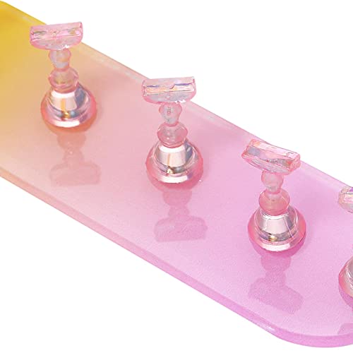 THE STYLE SUTRA® Press On Nail Stand Nail Salon Equipment Nail Art Set Accessories for Salon Pink and Yellow| Nail Care, Manicure & Pedicure | Nail Art Accessories