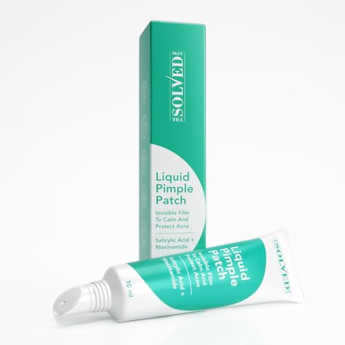 Image of THE SOLVED SKIN Liquid Pimple Patch | Invisible Acne Spot Treatment | MakeUp Friendly | Any Size pimple, Any Location | 300+ Applications | Dermatologist Tested | 10ml