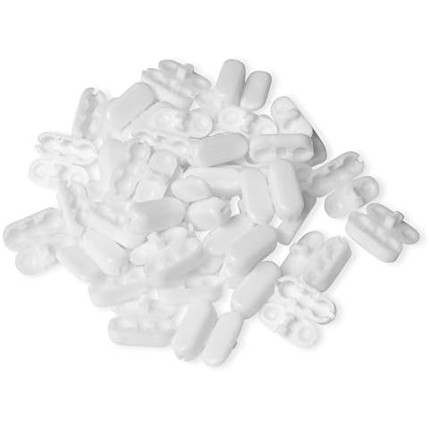 Harlington Group Pack of 20 Plastic Chain Connectors Replacement For Roller, Roman and Vertical Window blinds White Ball Chain Cord Connector Clips 20Pcs Cover