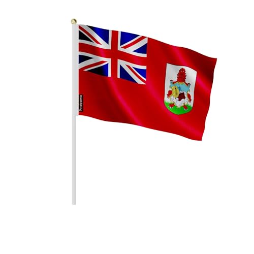 Pixelforma - Mini bandera de Bermudas (30 x 45 cm, 100% poliéster, plástico)