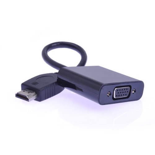 Storite HDMI Male to Vga Female Video Converter Adapter Cable for Pc DVD HDTV - Black