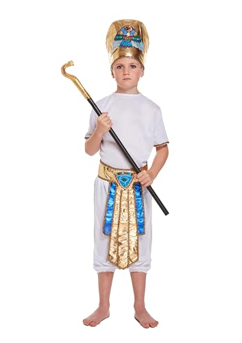 HENBRANDT Childrens Egyptian Boy Fancy Dress Costume Ancient Egypt School History Day Size Medium Ages 7-9 Halloween Fancy Dress for Boys Egyptian Outfit for Kids
