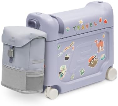 Stokke JetKids Kinder Reiseset Aufsitzkoffer mit Rucksack, Arctic Blue | Reiseset für Kinder: Koffer zum Draufsitzen mit passendem Kinderrucksack