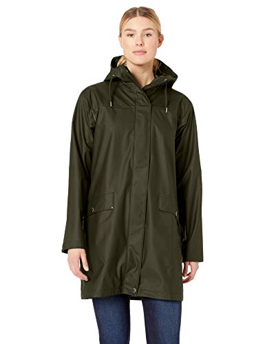Helly Hansen Women's Moss Hooded Waterproof Windproof Raincoat, 469 Forest Night, Medium