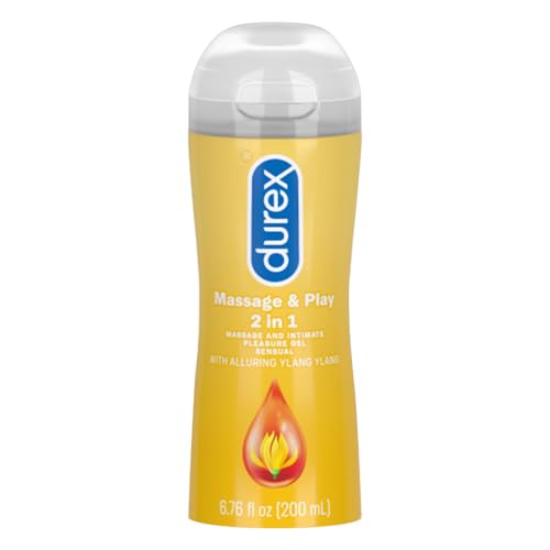 Durex Water Based Lube, Touch & Play Personal Lubricant with Ylang Ylang, Lube for Women & Men, 6.76 fl oz