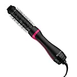 Revlon RVDR5292F One-Step™ Root Booster with Ionic Technology, 1.5 Inch Round Brush Ionic Hair Dryer, Hair Styler, 3 Heat/Speed Settings, Travel Friendly, All Hair Types, Less Frizz, Shiny Hair, Black