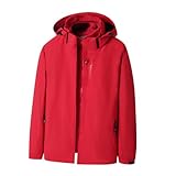 Dmmtot Chaquetas 3 en 1 para hombre con capucha para invierno, senderismo, impermeables, para camping, montañismo, cortavientos, chaquetas de manga larga con forro polar, chaquetas desmontables, talla