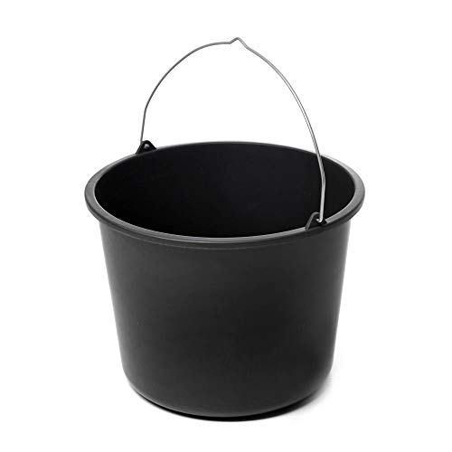 acerto 40533 - Secchio per tacchette, in plastica, 12 litri, colore: Nero