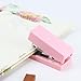 Buqoo Pink Mini Stapler Small Cute Office Stapler for Desk 24/6 N 12 Sheets Capacity Effortless Desktop Staplers Standard for School and Desk Supplies