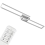 Ce plafonnier LED moderne possède deux modules LED rectangulaires (dont un pivotant) et est fait de métal et matière plastique. Il attirera tous les regards dans votre intérieur grâce au métal brossé imitation aluminium et au revêtement en métal chromé sur le baldaquin de la lampe. De multiples utilisations sont possibles, par exemple comme lampe de salon ou dans la chambre.