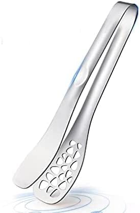 Silicone tongs Metal tongs Cooking Stainless Steel Food Serving - Locking Grill Food for Cooking, Grilling, Salad Pliers