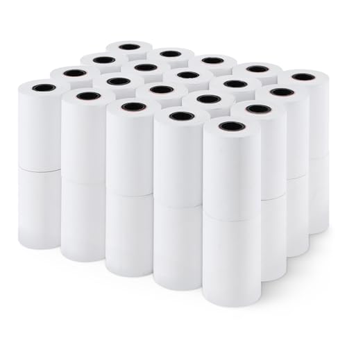 Amazon Basics Thermal Paper Receipt Rolls, Till Rolls for Card Machine and POS Printer, 57 mm x 40 mm, 40-Roll Pack