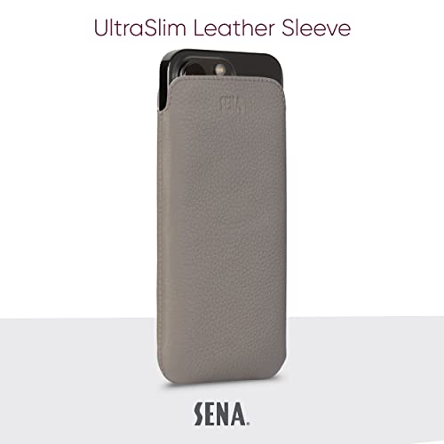 Sena Leather Phone Sleeve Cell Phone Pouch For Iphone 14 Plus/Iphone 14 Pro Max, Full-Grain Leather Cellphone Sleeve Lightweight, Slim Profile, Featuring A Soft Microfiber Lining, Taupe (Sfd51604Us) #TOP1