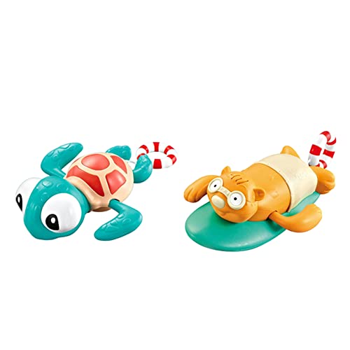 ISAKEN Juguetes Infantiles, Juguete Tortuga Nadadora, Tortuga Mecánica para Niños Pequeños Niños Niñas, Animal Juguetes Cuerda para Bañera Piscina Agua para Bebe Niños Niñas