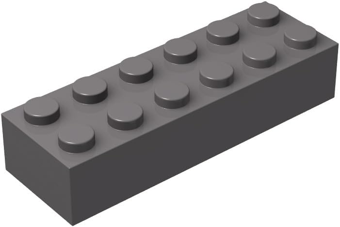 Dark Gray 2x8 Bricks Bulk, 100 Piece Classic Building Bricks 2x8, Compatible with Lego Parts and Pieces(Color:Dark Gray)