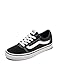 Womens Vans Size 6, Ward Sneaker Black & White Suede Canvas Lace Up Shoes, Low Top Ladies' Trainers, Lightweight Sports Shoes by Vans Active Wear Range (6 UK)