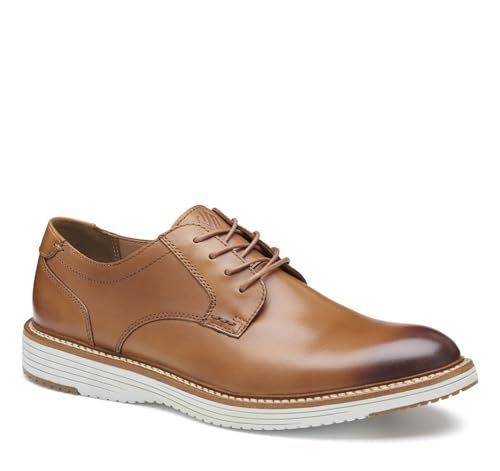 Johnston & Murphy Men's Hodges Leather Plain Toe Lace-up Shoe