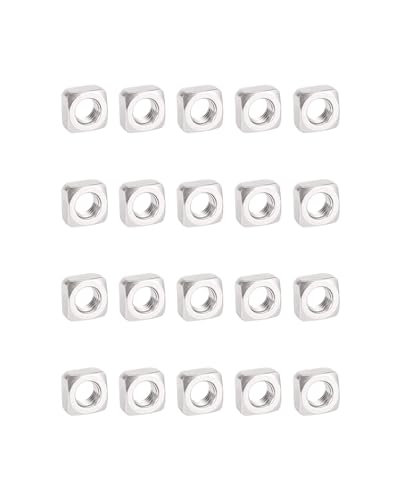 Image of M4-0.7 Square Nuts - IMScrews 304 Stainless Steel Square Nuts - Durable Fasteners for Home Repairs and Professional Engineering Pack of 100