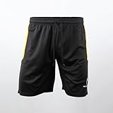 HO Soccer Pantaloni da Calcio Akademia - Arrendete al Massimo Livello, Adulti, Nero/Giallo, XXL