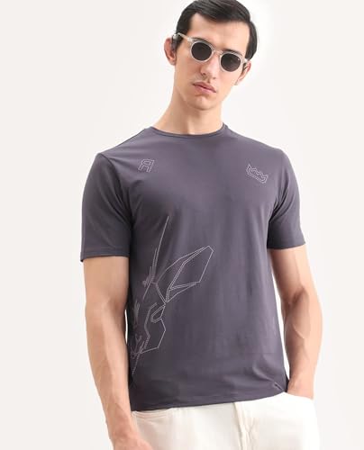 Image of Rare Rabbit Regular fit Plain t-Shirt