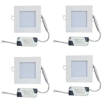 Contidrift LED Ceiling Panel Light 6W Warm White Square 4qty
