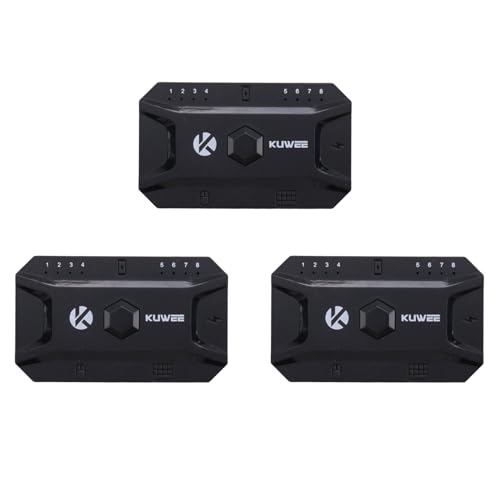 Lckiioy 3X Bluetooth Hub USB 5.0 Convertidor de Teclado Y Mouse con Cable A Adaptador de Concentrador Inalámbrico Compatible con 8 Dispositivos para Tableta, Computadora Portátil, Móvil