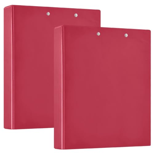 Classeur 3 anneaux rouge 3.8 cm grand format rigide avec pince de bureau